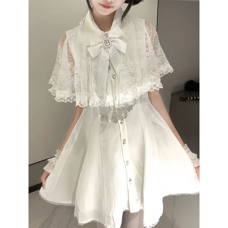 Japanese Gothic Y2k Style Rhin - đánh giá và giá Korean Style A Line Shirt Dress