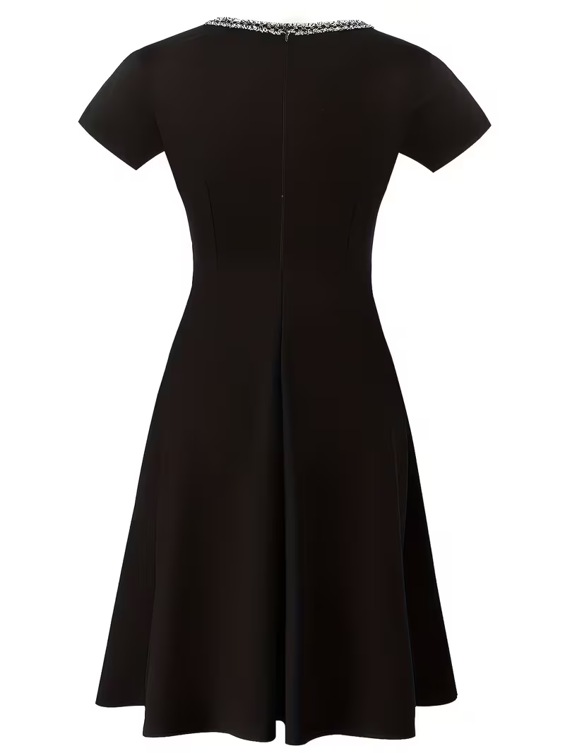 Women Elegant Summer Crew Neck - đánh giá và giá French Vintage Floral Midi Dress