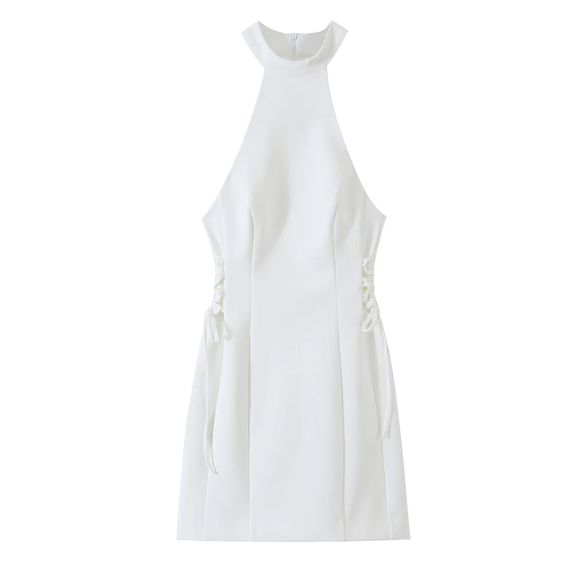 Women White High Neck Halter M - đánh giá và giá Y2K Backless Halter Mini Dress