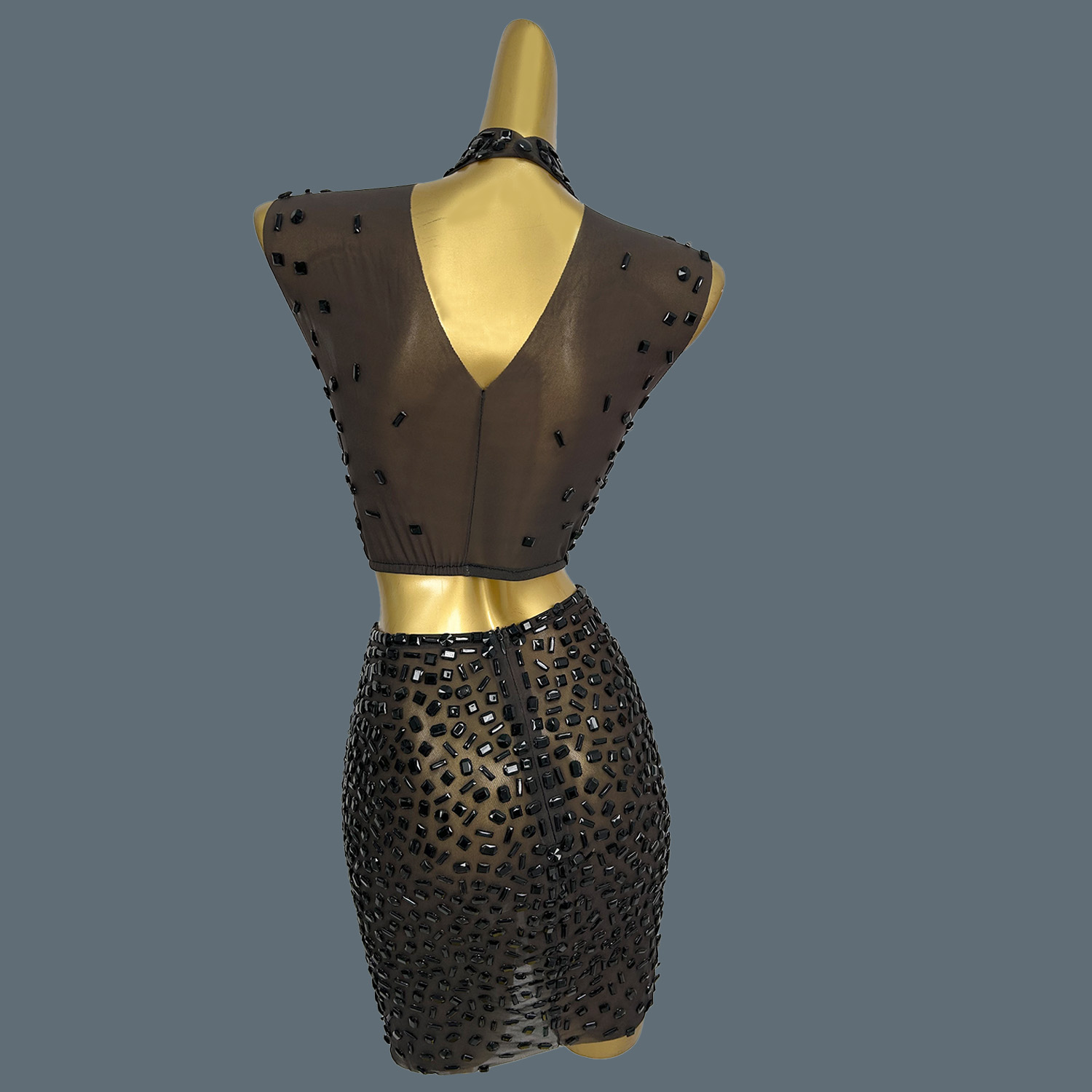 Summer Sparkly Black Rhineston - đánh giá và giá Sparkly Rhinestone Club Party Dress